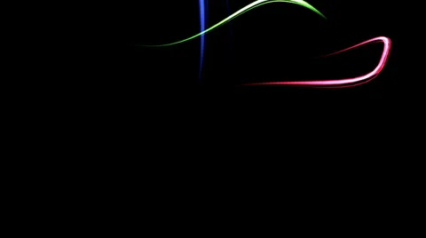 Blue green and red light streaks Stock Footage 32009022