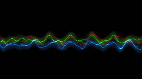 Blue, green and red lines. Full HD animation. Seamless loop. Stock Footage 40069772