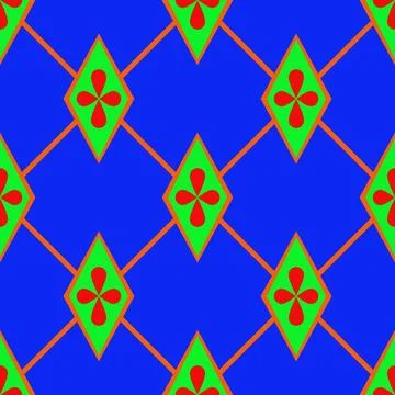 Blue green asian geometric pattern      Stock Illustration