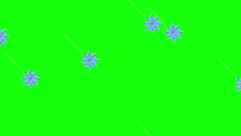Blue, Green, Black Star and Screen on Green Screen Background Horizontal 16:9 Vídeo Stock 339332425