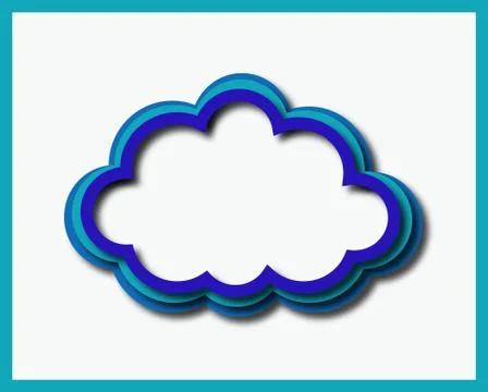 Blue green cloud 스톡 일러스트