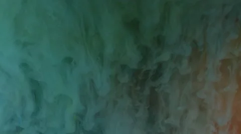 Blue green clouds of ink, red cloud slowly flows through Stock Footage 40418225