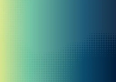 Blue green dot halftone gradient background. Illustrazione stock