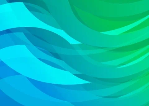 Blue-Green Gradient Digital Wave Background 스톡 일러스트