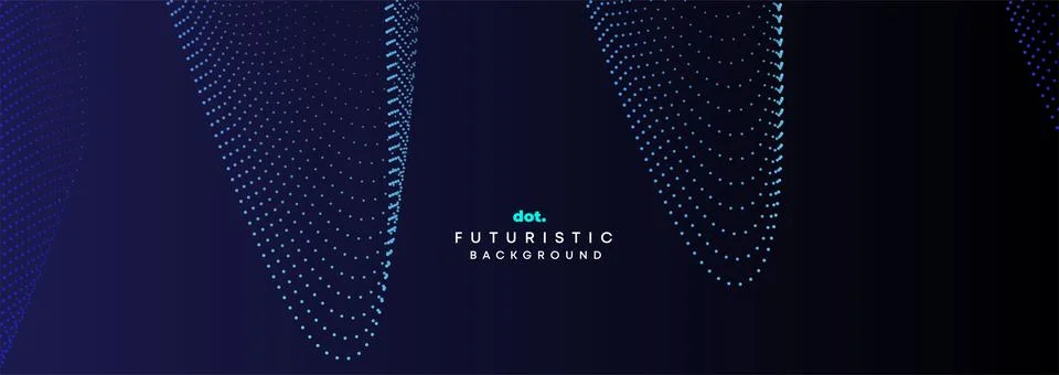 Blue Green Gradient Flowing Dot Waving Geometric Technology Abstract Background Stock Illustration