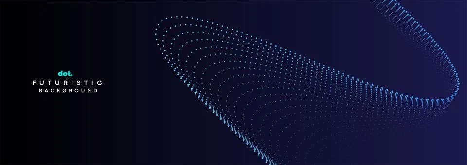 Blue Green Gradient Flowing Dot Waving Geometric Technology Abstract Background Stock Illustration