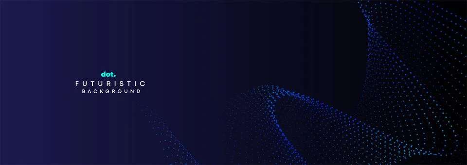 Blue Green Gradient Flowing Dot Waving Geometric Technology Abstract Background Stock Illustration