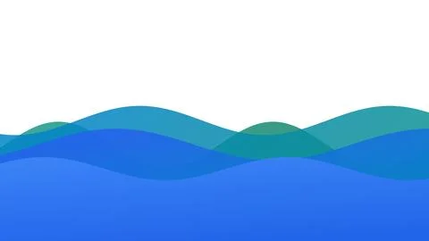 Blue Green Layered Abstract Wave Background Stock Illustration