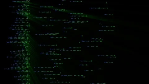 Blue - green lines where they float on the screen. cinematic background. Stock Footage 80694123