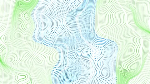 Blue green minimal linear waves abstract futuristic tech motion background Stock Footage 333362002