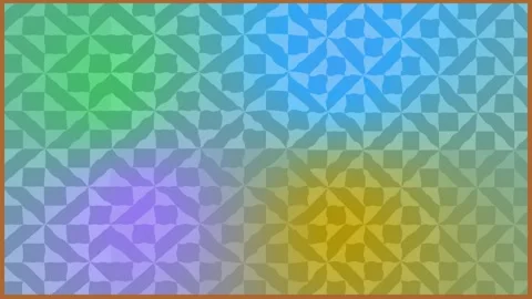 Blue-green-orange geometric pattern in animation Stock Footage 280552150