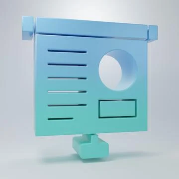 Blue-green Presentation board with graph, schedule, chart, diagram, infogra.. Stock Illustration