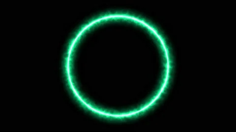 Blue green ring glowing electric animation motion graphics Stock-Footage 154010539