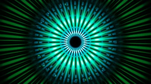 Blue green rotating circle vj loop with glow Stock Footage 230112339