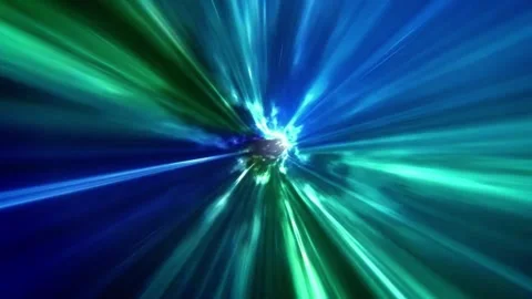 Blue Green Sci-Fi Tunnel Warp Animation Stock Footage 310868312