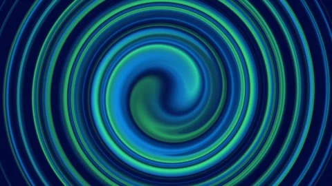 Blue green spiral circle pattern abstract hypnotic swirl background Stock Footage 315561297