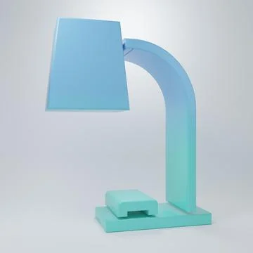 Blue-green Table lamp icon isolated on grey background. Table office lamp. .. 스톡 일러스트