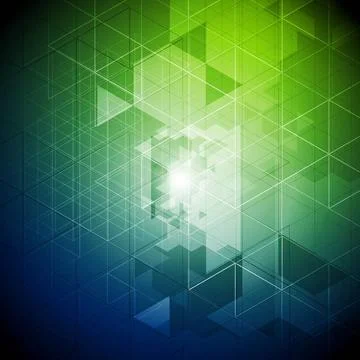 Blue green tech triangles pattern Blue green tech triangles pattern Copyri... 写真素材