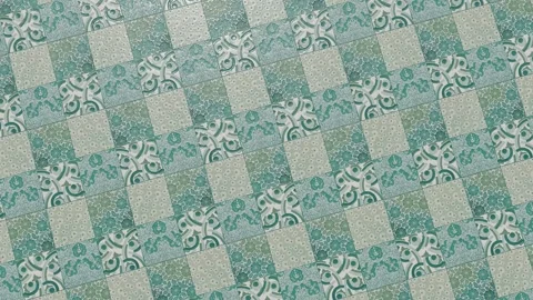 Blue Green Tile Pattern Checker Design Stock Footage 318955905