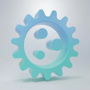 Blue-green Virus icon isolated on grey background. Corona virus 2019-nCoV. .. Stock Illustration
