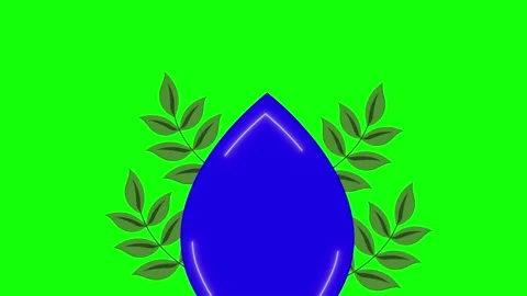 Blue, Green, White Screen and Water on Green Screen Background Horizontal 16:9 Stock Footage 339328346