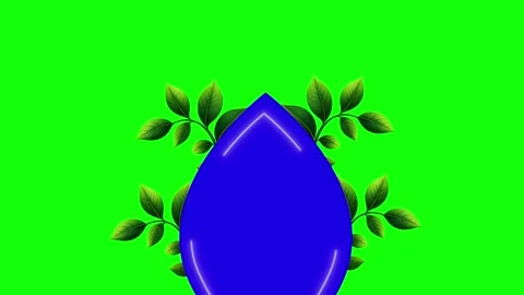 Blue, Green, White Screen and Water on Green Screen Background Horizontal 16:9 Video stock 339348543