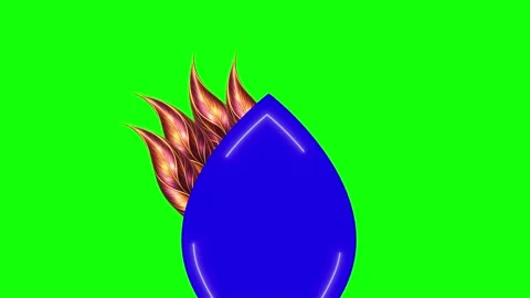 Blue, Green, White Screen and Water on Green Screen Background Horizontal 16:9 Video stock 339443729
