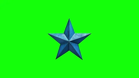 Blue, Green, White Star and Screen on Green Screen Background Horizontal 16:9 Vídeos de archivo 339348983