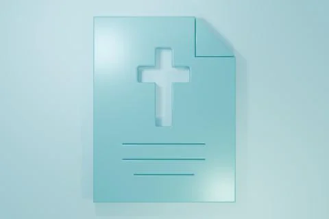 Blue Greeting card with Happy Easter icon isolated on blue background. Cele.. Stock Illustration