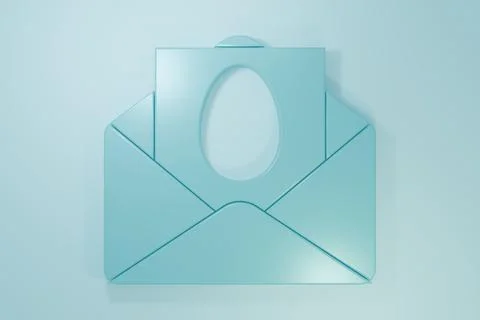 Blue Greeting card with Happy Easter icon isolated on blue background. Cele.. 库存插图