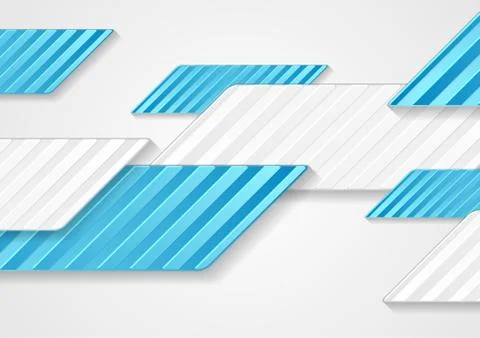 Blue grey abstract geometric tech vector background 스톡 일러스트