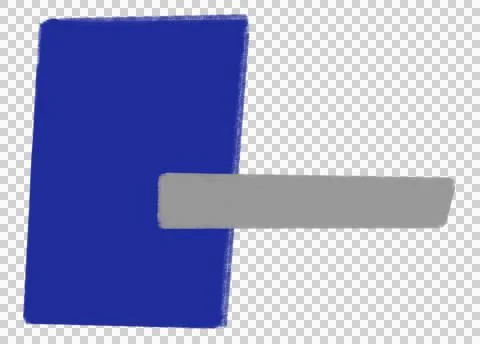 Blue grey black Geometric rectangle minimal style element hand drawn illustra Stock Illustration