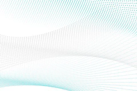 Blue grey minimal wavy dotted lines abstract futuristic tech background Stockillustratie
