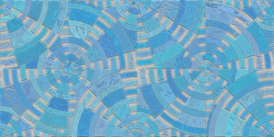 Blue grey stonework backgrounds. Masonry stone circles. Stone rings backdro.. Stock Illustration