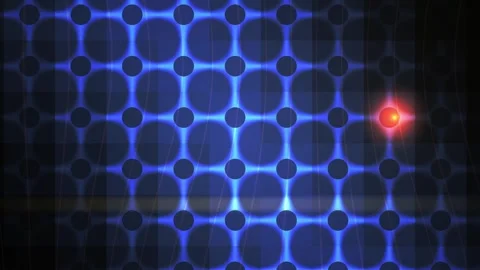 Blue Grid Abstract Background with Glowing Particle Motion for Tech Present.. Stock Footage 343691584