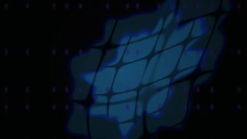 Blue Grid Abstract Wave Motion Background for Futuristic Technology and Dig.. Stock Footage 343691536