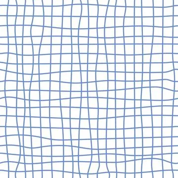 Blue grid background. Squared paper sheet seamless pattern. Hand drawn note.. Stock Illustration