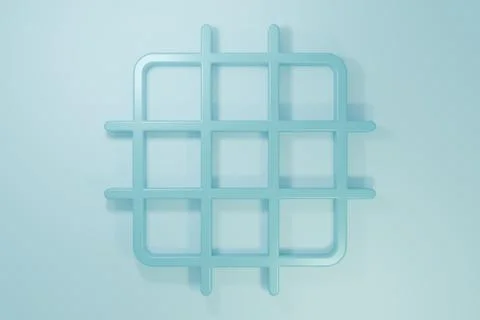 Blue Grid graph paper icon isolated on blue background. Minimalism concept... Illustrazione stock