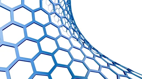 Blue grid of hexagons.Seamless loop Stock Footage 46423937