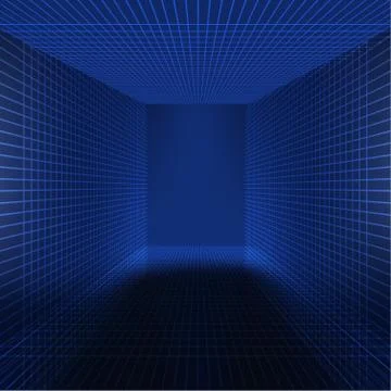 Blue grid Stock Illustration