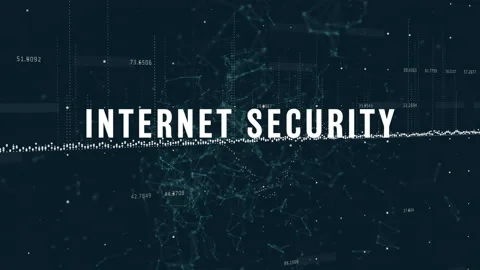 Blue grid initiating INTEI evolving into INTERNET SECURITY revealing title while Stock Footage 315788869