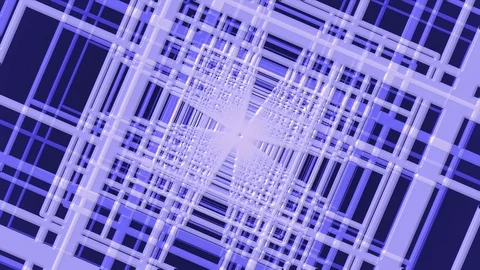 Blue Grid Lines Rotation Video stock 100407774