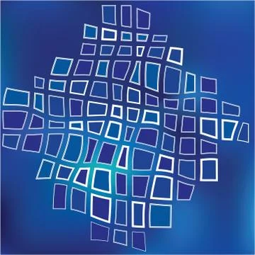 Blue Grid Mosaic Background Creative vector template Stock Illustration
