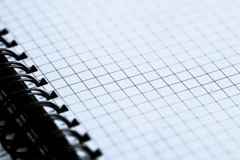 Blue grid paper texture, back to school background Stock Photos