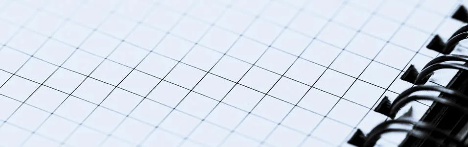 Blue grid paper texture, back to school background Stock Photos