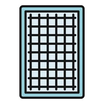 Blue grid pattern with black lines and cells Illustrazione stock