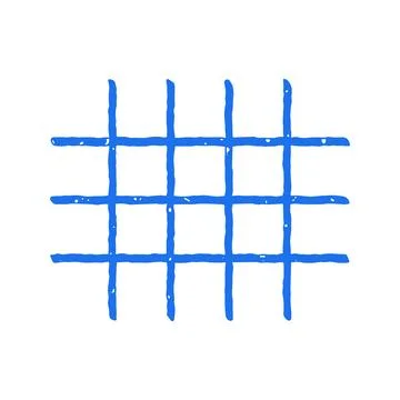 Blue Grid Pattern Hand Drawn Vector Illustration. Grunge Texture Doodle Bac.. 스톡 일러스트