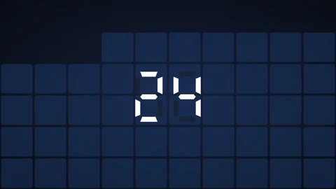 Blue Grid Squares Countdown Timer 30 Seconds for events presentations Stock Footage 342629680