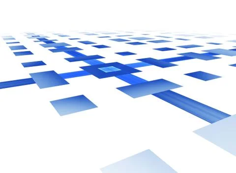 Blue grid on white Stock Illustration