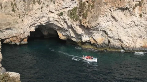 Blue Grotto, Malta Stock Footage 42797504